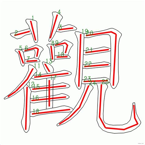 觀 筆劃|漢字: 觀的筆畫順序 (“觀”25劃) 